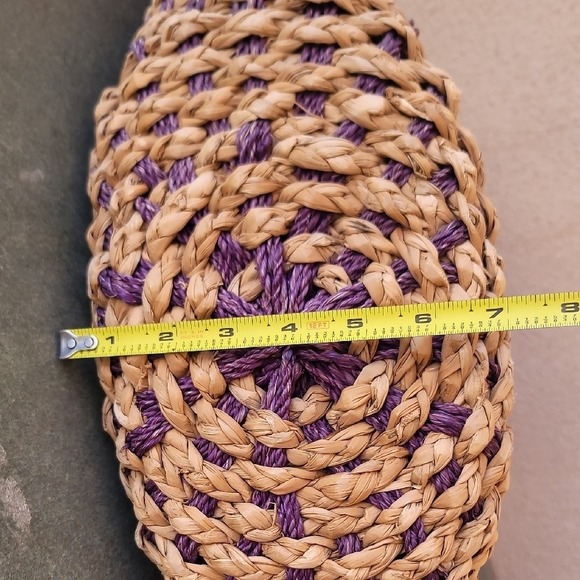 Purple and Tan Woven Tote Bag - Picture 5 of 5